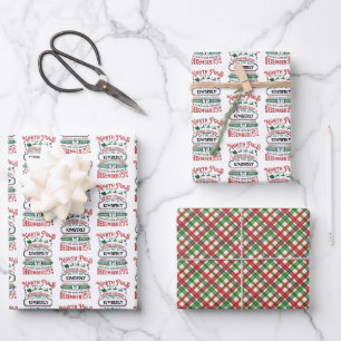 Nordpol-Express-Lieferung Personalisiertes Weihnac Geschenkpapier Set