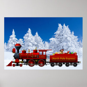 Nordpol-Express-Weihnachtsposter Poster