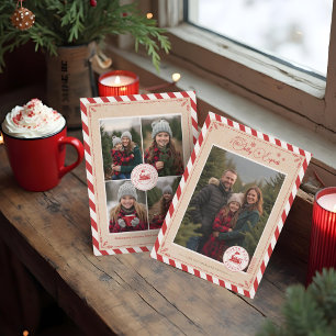 Nordpol-Express-Zugticket-Weihnachtsfoto Feiertagskarte