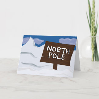 Nordpol-Illustrations-Feiertags-Karte Feiertagskarte