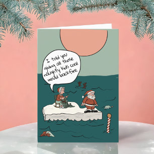 Nordpol Klimakrise Funny Christmas Card Feiertagskarte