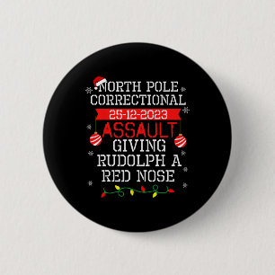Nordpol-Korrektur, die Rudolph ein rotes Bild verl Button