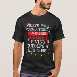 Nordpol-Korrektur, die Rudolph ein rotes Bild verl T-Shirt