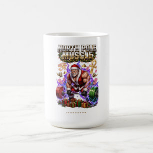 Nordpol Muskel Lustiges Weihnachten Fitnessstudio- Kaffeetasse