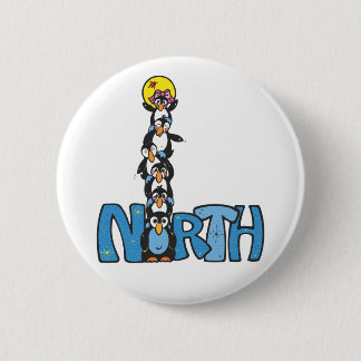 Nordpol-Pinguin-Art Button