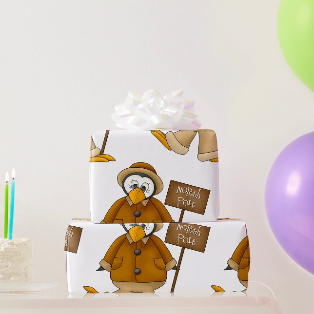 Nordpol-Pinguin Geschenkpapier (Von Creator hochgeladen)