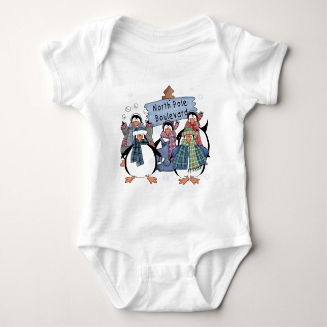 Nordpol Pinguine - Hemden und Geschenke Baby Strampler (Vorderseite)