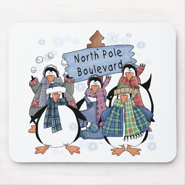 Nordpol Pinguine - Hemden und Geschenke Mousepad (Vorne)