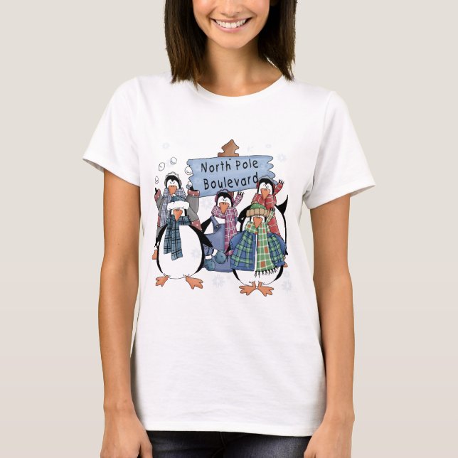 Nordpol Pinguine - Hemden und Geschenke T-Shirt (Vorderseite)