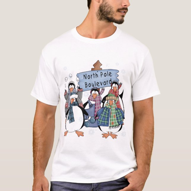Nordpol Pinguine - Hemden und Geschenke T-Shirt (Vorderseite)