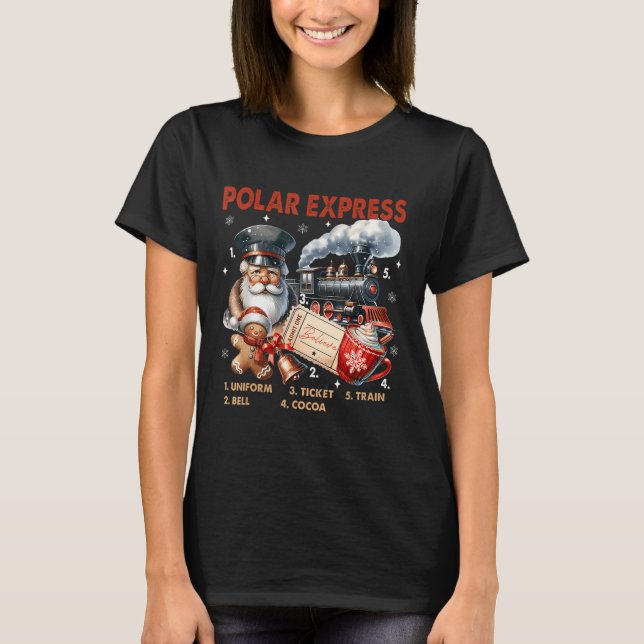 Nordpol Polar Express Alle Ausländer glauben Zug T-Shirt (Vorderseite)