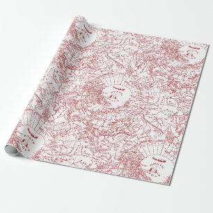 Nordpol Santa-Karten-Wrap-Papier Geschenkpapier