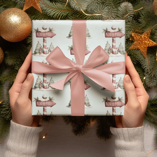 Nordpol-Schild | Geschenkpapier (Von Creator hochgeladen)