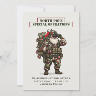 Nordpol-Sondereinsatz-Weihnachtskarte Feiertagskarte