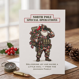 Nordpol-Sondereinsatz-Weihnachtskarte Feiertagskarte