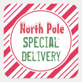 Nordpol Sonderlieferung Weihnachtsgeschenke Tags Quadratischer Aufkleber