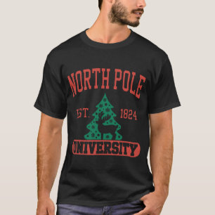 Nordpol Universität Weihnachten Xmas Ferien T-Shirt