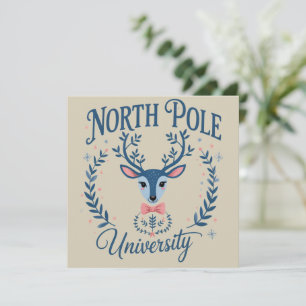 Nordpol-Universität Xmas-Chinoiserie-Rentiere  Feiertagskarte