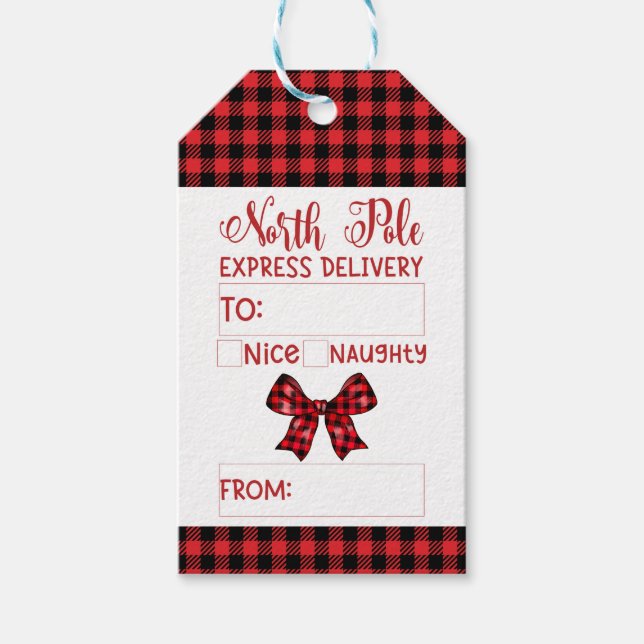 Nordpol Weihnachten Geschenkanhänger (Vorderseite)