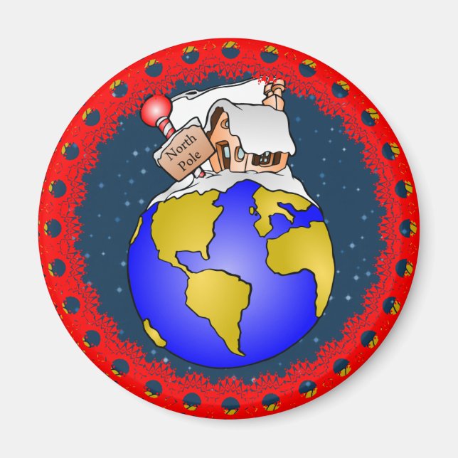 Nordpol Weihnachten Magnet (Vorne)