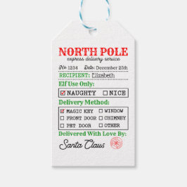 Nordpol Weihnachten Personalisiert Geschenkanhänger