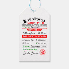 Nordpol Weihnachten Personalisiert Geschenkanhänger