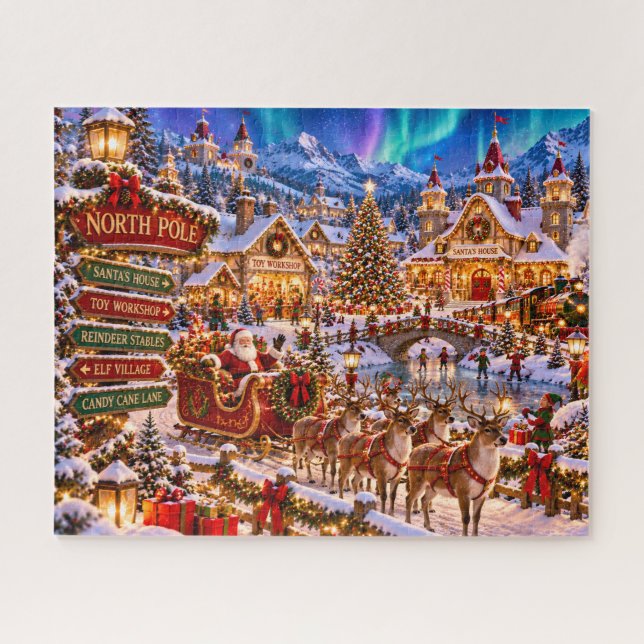 Nordpol-Weihnachtsdorf Puzzle (Horizontal)