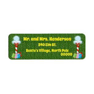 Nordpol-WeihnachtsRücksendeadressen-Aufkleber