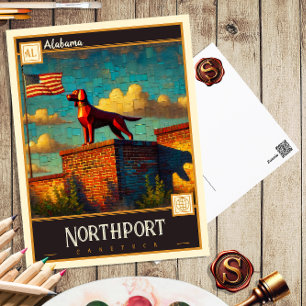 Nordport, Alabama   VINTAG Postkarte