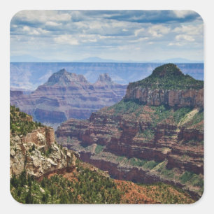 Nordrand Grand Canyon - Grand Canyon National Quadratischer Aufkleber