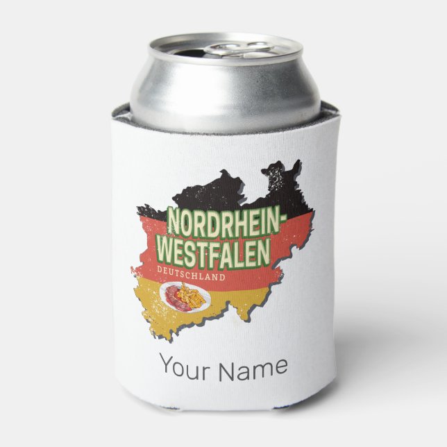 Nordrhein-Westfalen Deutschland Retro NRW Souvenir Dosenkühler (Kanne Vorderseite)
