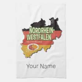 Nordrhein-Westfalen Deutschland Retro NRW Souvenir Geschirrtuch