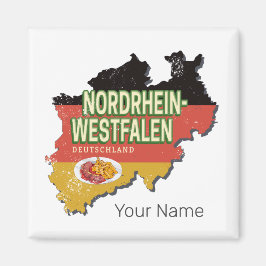 Nordrhein-Westfalen Deutschland Retro NRW Souvenir Magnet