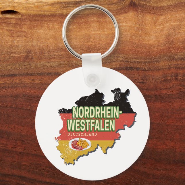 Nordrhein-Westfalen Deutschland Retro NRW Souvenir Schlüsselanhänger (Vorderseite)