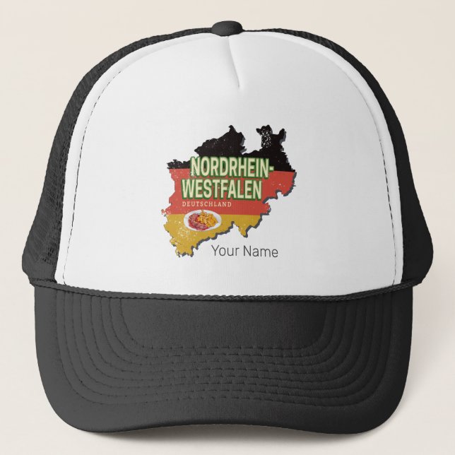 Nordrhein-Westfalen Deutschland Retro NRW Souvenir Truckerkappe (Vorderseite)