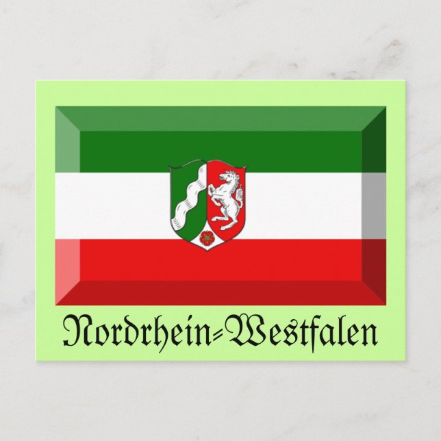 Nordrhein-Westfalen Flag Gem Postkarte (Vorderseite)