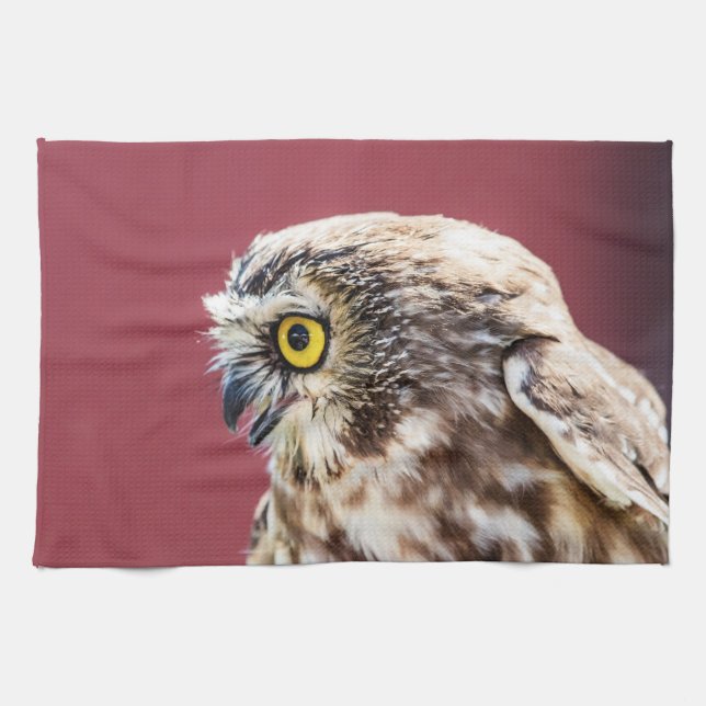 Nordsäge-Weiß-Portrait Geschirrtuch (Horizontal)