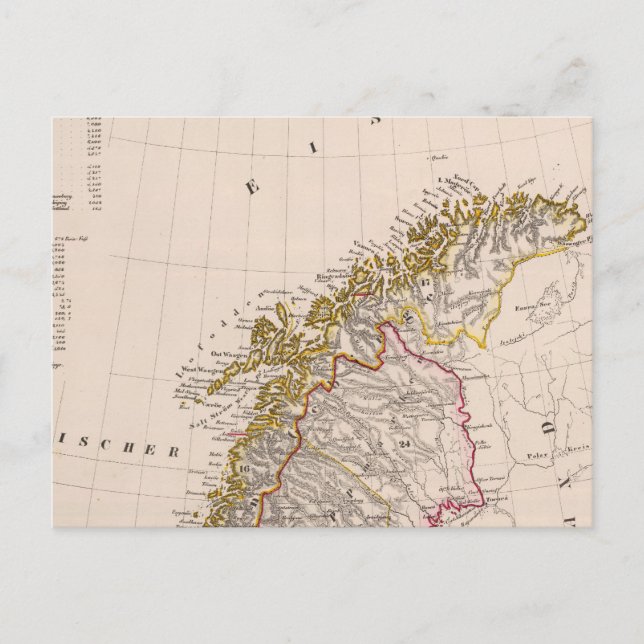 Nordschweden und Norwegen Postkarte (Vorderseite)