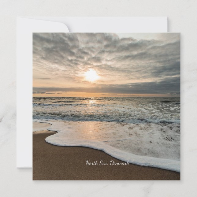 Nordsee, Dänemark malerischer Sonnenuntergang, (Vorderseite)
