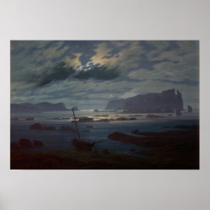 Nordsee im Mondlicht, 1823-24 Poster