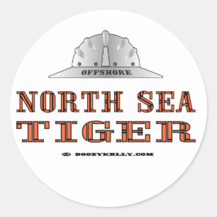 Nordsee-Tiger, Offshore, Öl, Gas, Runder Aufkleber