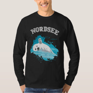 Nordsee Urlaub mit Siegel Siegel Siegel in der See T-Shirt