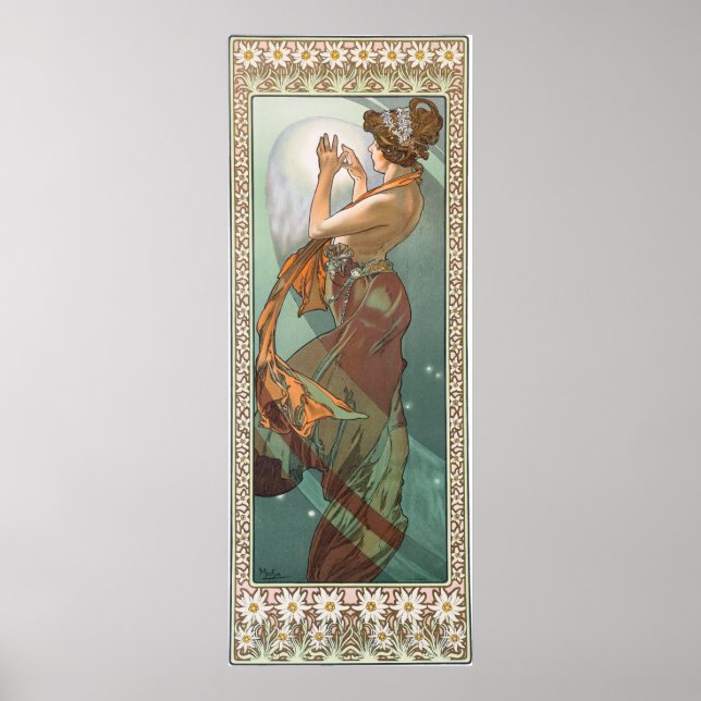 Nordstern von Alphonse Mucha Poster (Vorne)