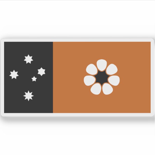 Nordterritoriale Flagge, australisches Commonwealt Aufkleber (Vorderseite)