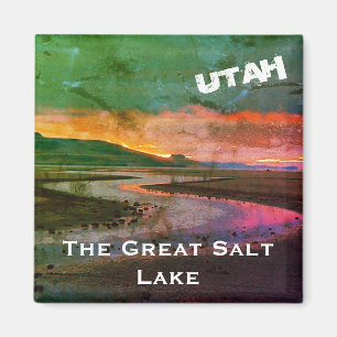 Nordutah Landschaft des Great Salt Lake, Magnet