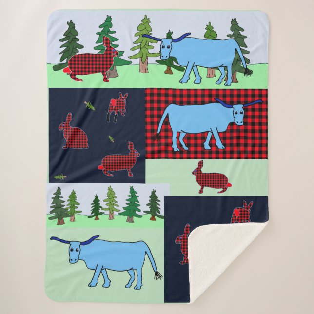 Nordwälder Lumberjackrabbit und Babe-Decke Sherpadecke (Vorderseite)