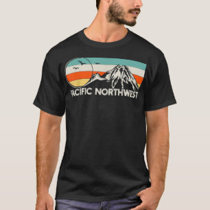 Nordwest-Pazifik-Berg Retro T-Shirt