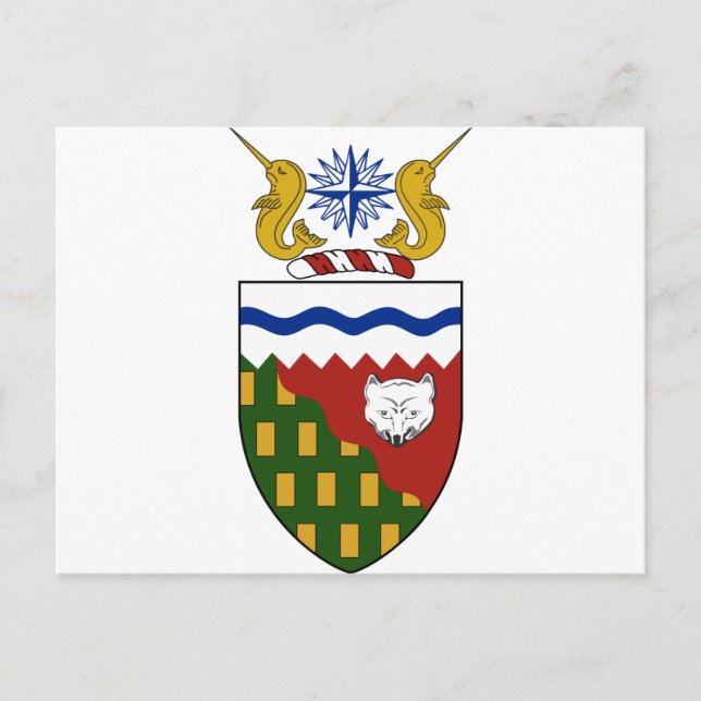 Nordwest-Territorien (Kanada) Wappen-Coat Postkarte (Vorderseite)