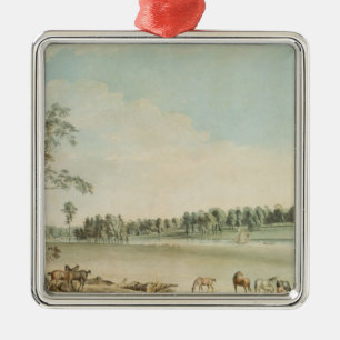 Nordwestansicht von Wakefield Häuschen in Silbernes Ornament