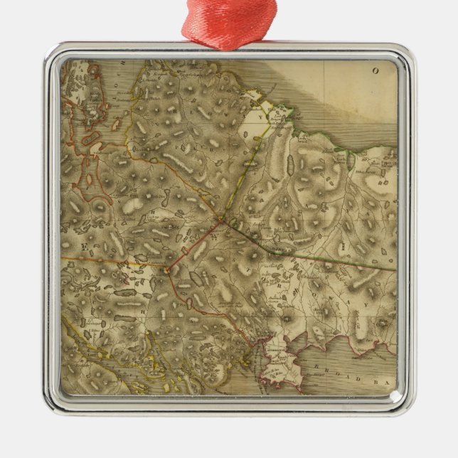 NordWestern-Inseln Silbernes Ornament (Vorne)